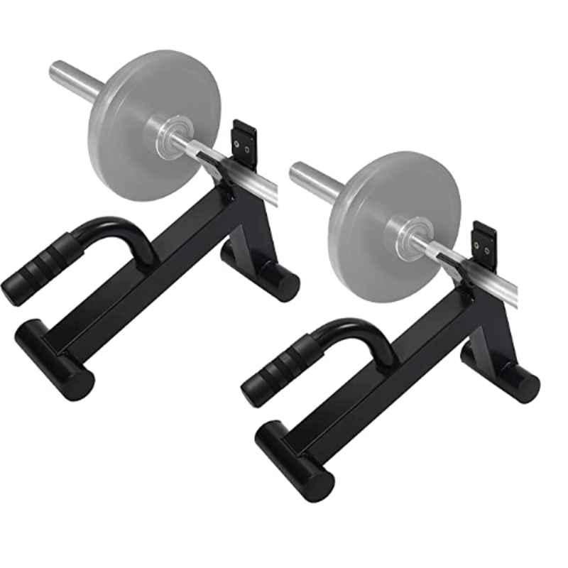 Bodi Pro Iron Black Compact & Portable Dead Lift Barbell Jack Bar (Pack of 2)