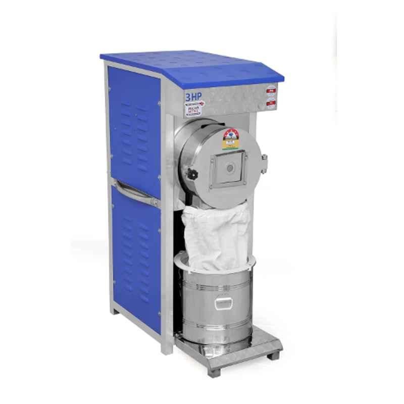 Microactive 3HP Stainless Steel Electric Blue 2 in 1 Fully Automatic Masala & Flour Mill Machine