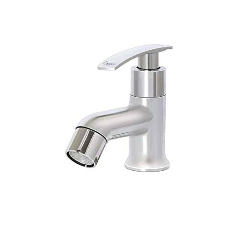 Logger Brass Chrome Finish Pillar Cock Wash Basin Tap for Kitchen & Bathroom, ?LOG-WAVE-L2001001-1B