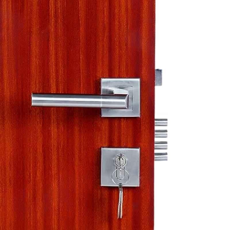 Homexpert Rose MG303 60mm Stainless Steel Silver Both Side Key Mortise Door Lock Set