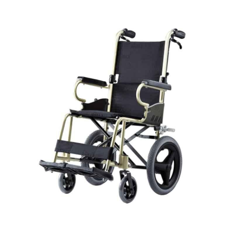 Karma KM-2500 18 inch 100kg Aluminum Alloy Foldable Manual Wheel Chair, 132-00001
