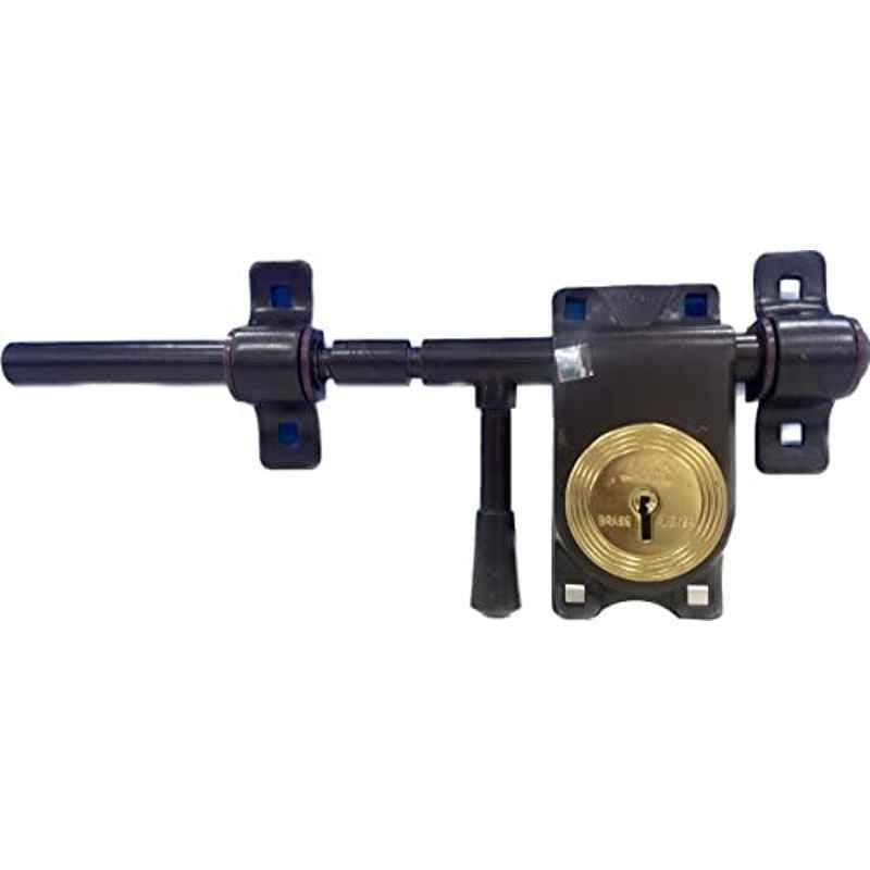 Link 11 inch Brown Steel Lock with Brass Lever & 3 Keys