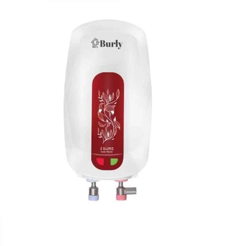 Burly I-Sure 3 Litre 2000W White & Maroon Instant Water Geyser