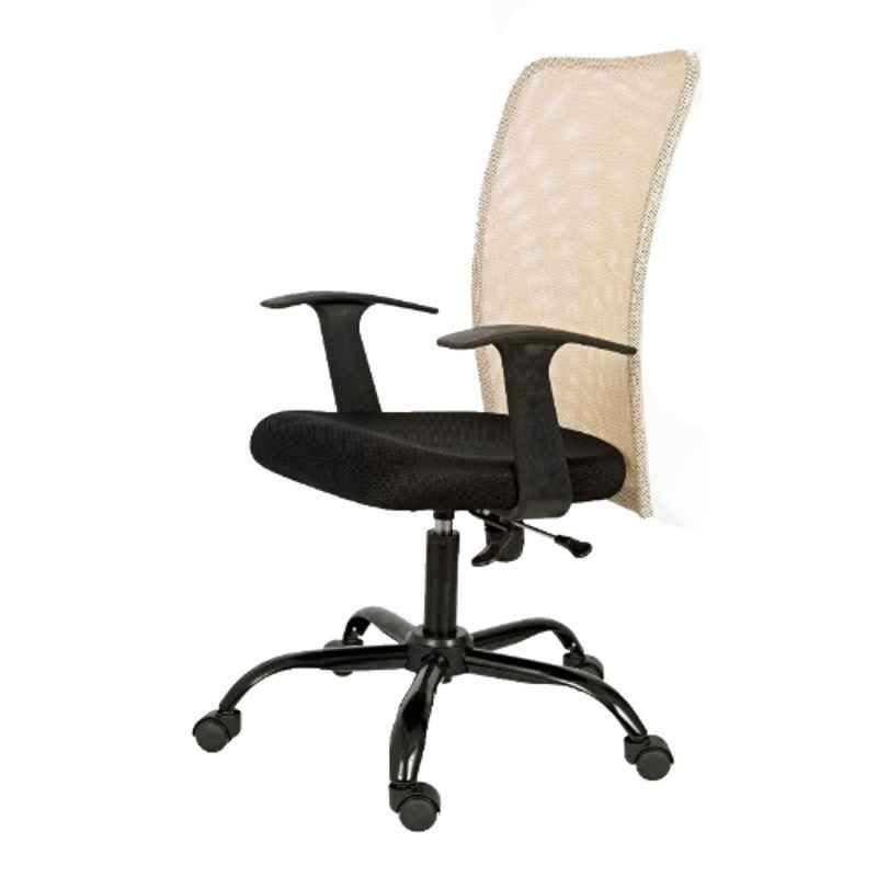 Heikin Sigma Breathable Mesh Cream xxlarge Back Ergonomic Office Chair for Work from Home & Study, HE-00099