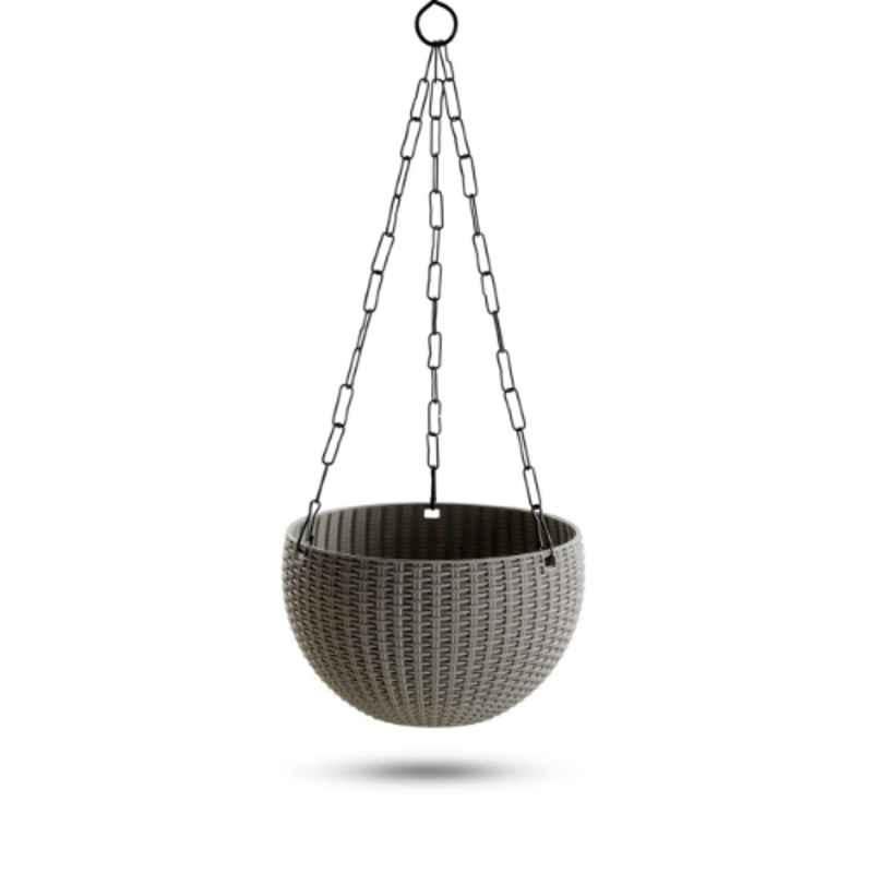 Gardens Need 4 Pcs 22x22x24cm 100% Virgin Plastic Cement Grey Euro Plastic Basket