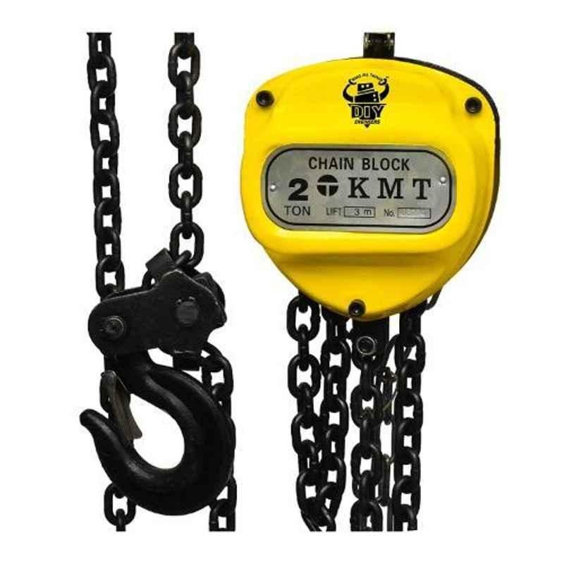 DIY Engineers KMIT 2 Ton Yellow Chain Pulley Block