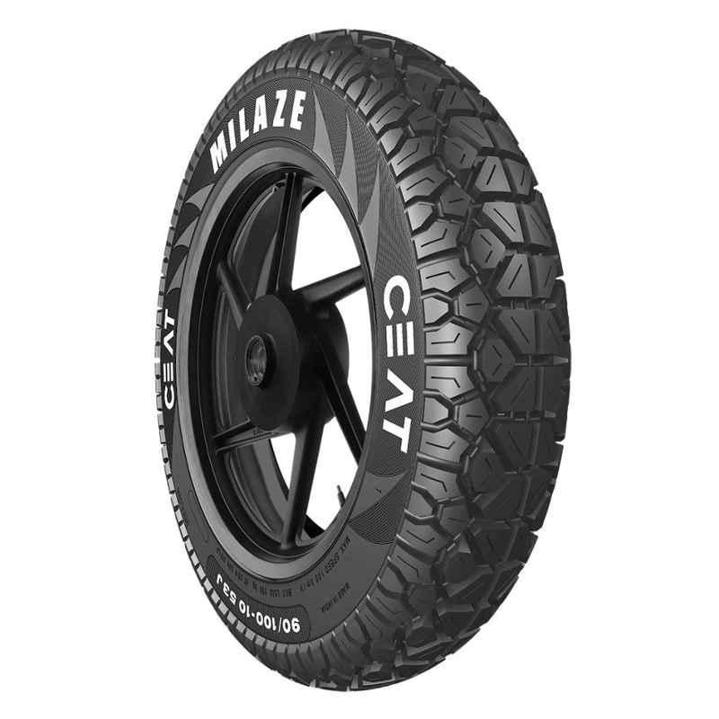 Ceat Milaze 90/100 -10 53J Tubeless Front or Rear Scooter Tyre