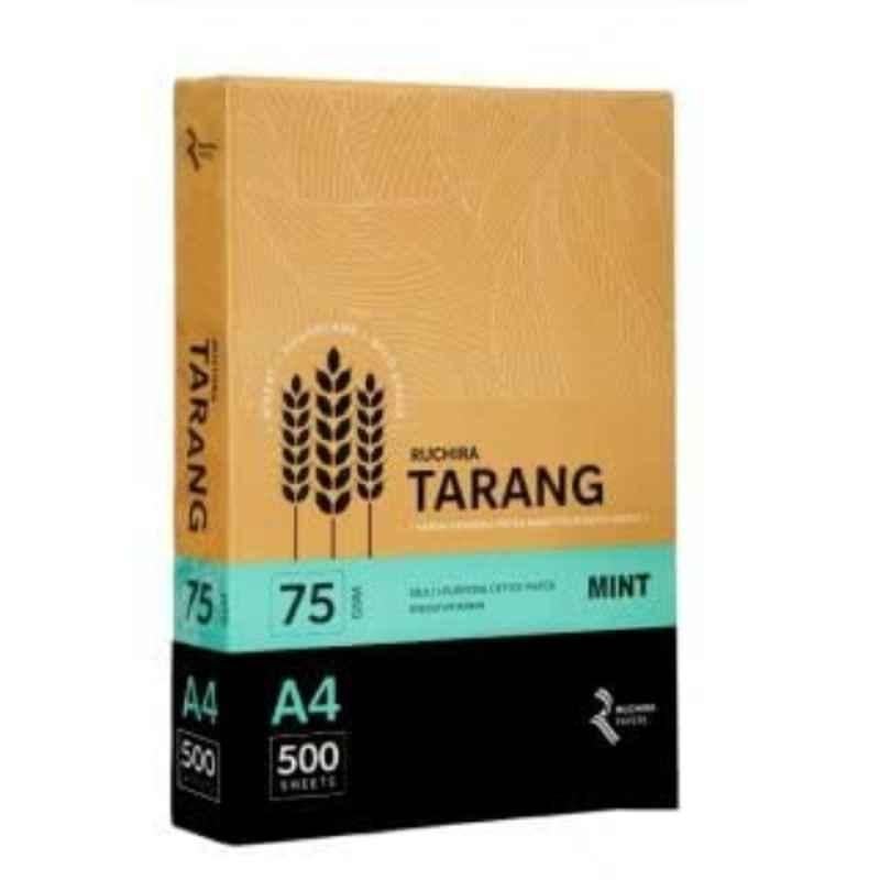 Ruchira Tarang Mint 500 Sheets 75 GSM Copier Paper (Pack of 5)