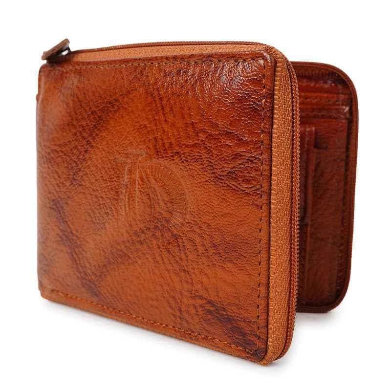 I DOT Leather Brown Slim Men Wallet with Credit & Debit Card Holder, WLT-013