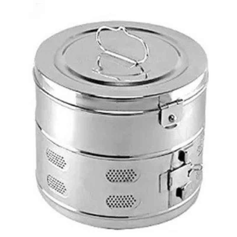 Agarwals 9x9 inch Stainless Steel Medical Dressing Drum, SDJJHL-00985647