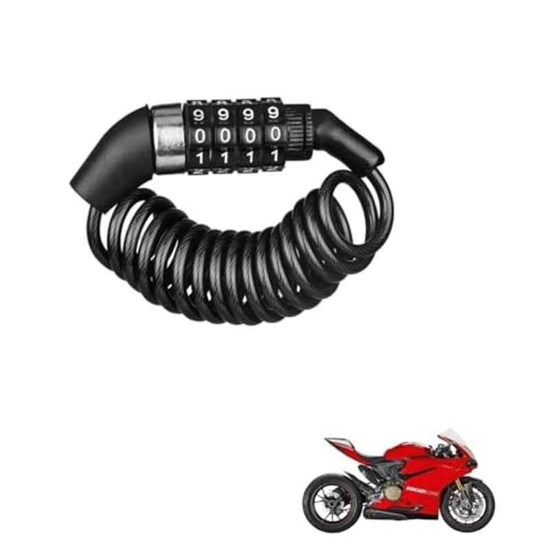 Kozdiko Plastic Black Resettable Password Multi-Use Cable Lock for Ducati 1299 Panigale