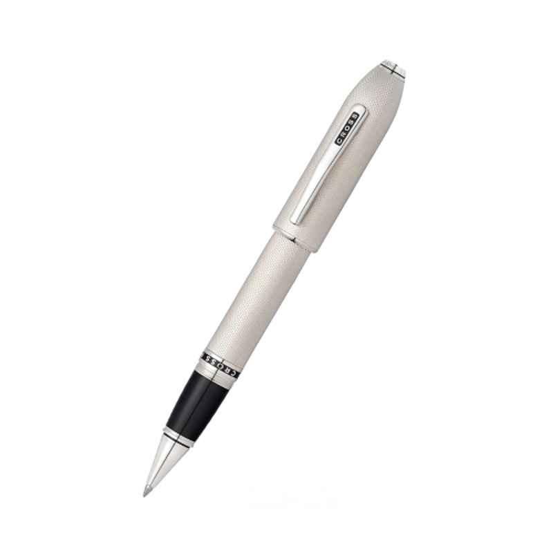 Cross Peerless 125 Black Ink Platinum Plated Roller Ball Pen, AT0705-3