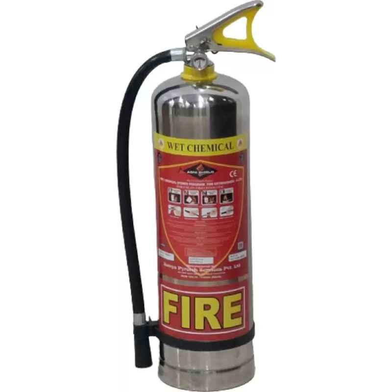 Agni Shield 4kg Stainless Steel Wet Chemical Fire Extinguisher, ASWC-4