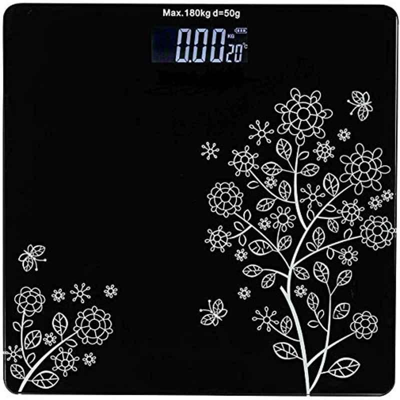 Thermocare 50g-180kg Thick Tempered Glass Digital Display Personal Body Weight Weighing Scale, 5631431