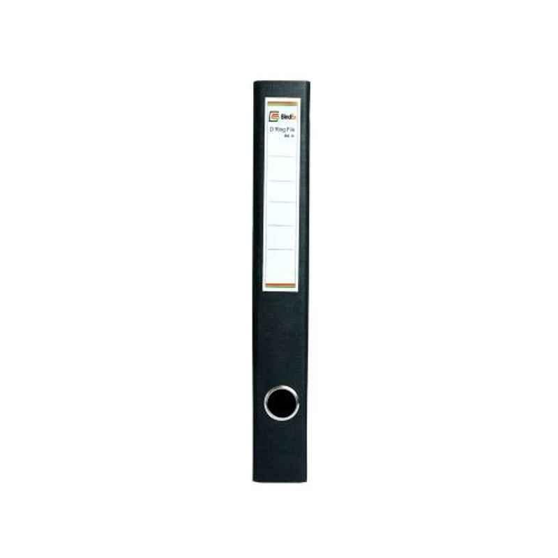 Bindex Black Office D Ring Binder File, BNX20A2-Black (Pack of 2)