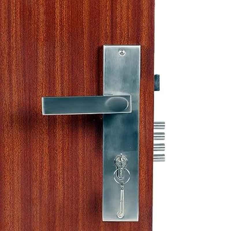 Handle Waala Fasino 10 inch 60mm Stainless Steel Satin Cylindrical Plate Both Side Key Mortise Door Lock Set