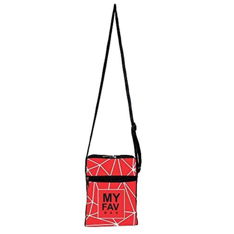My Fav Polyester Web Print Messenger Sling Bag, MFMDP016