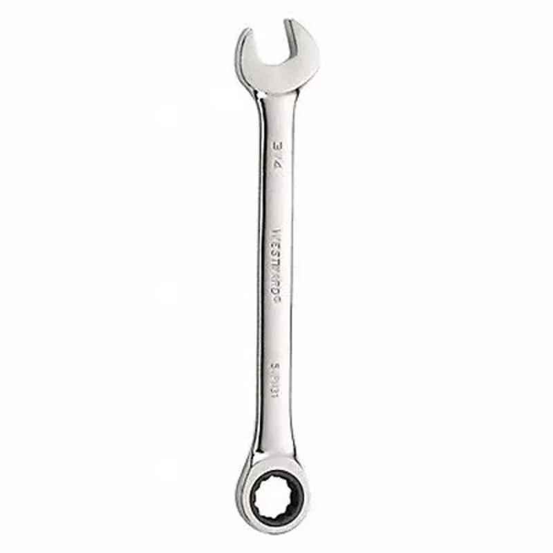 Westward 9-3/4 inch Alloy Steel Chrome Ratchet Wrench, 54PN31