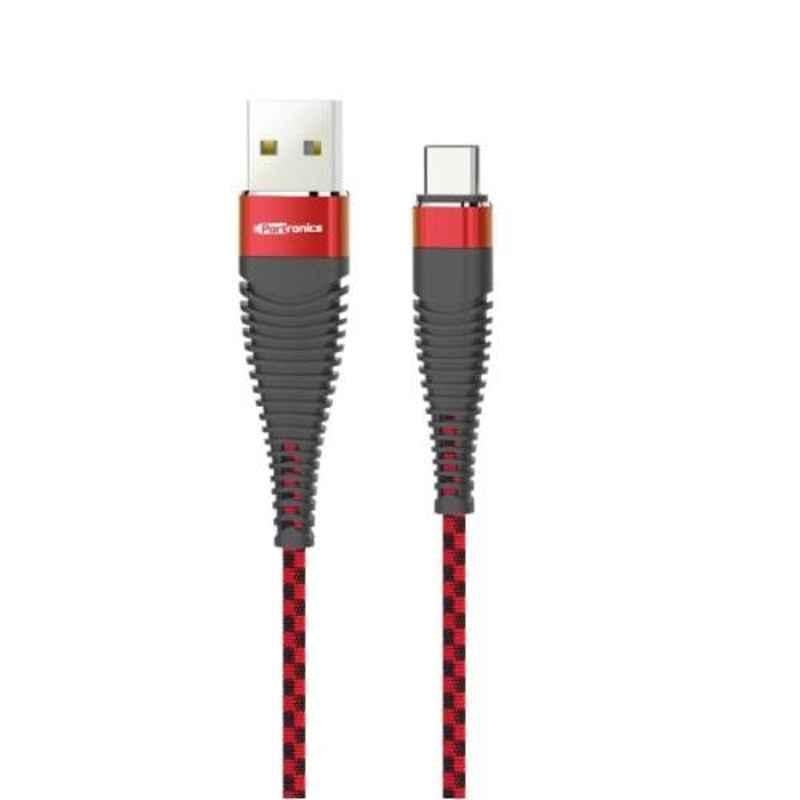 Portronics Konnect 4C 1.2m Red & Black Type-C Cable, POR-876 (Pack of 5)