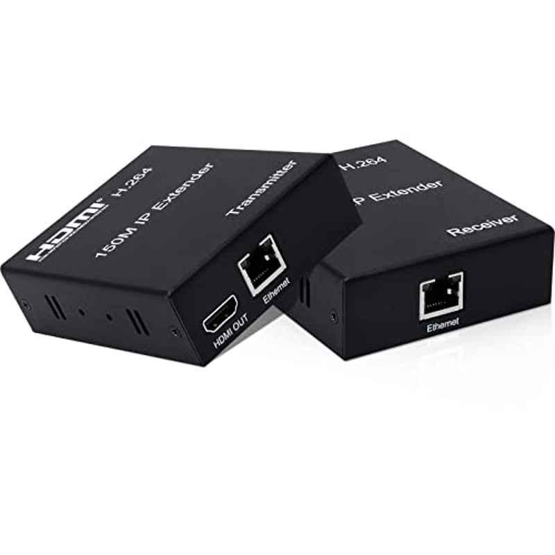 Hanutech 5V 150m HDMI Extender Over Cat5e, 6 UTP with IR & Base on TCP/IP