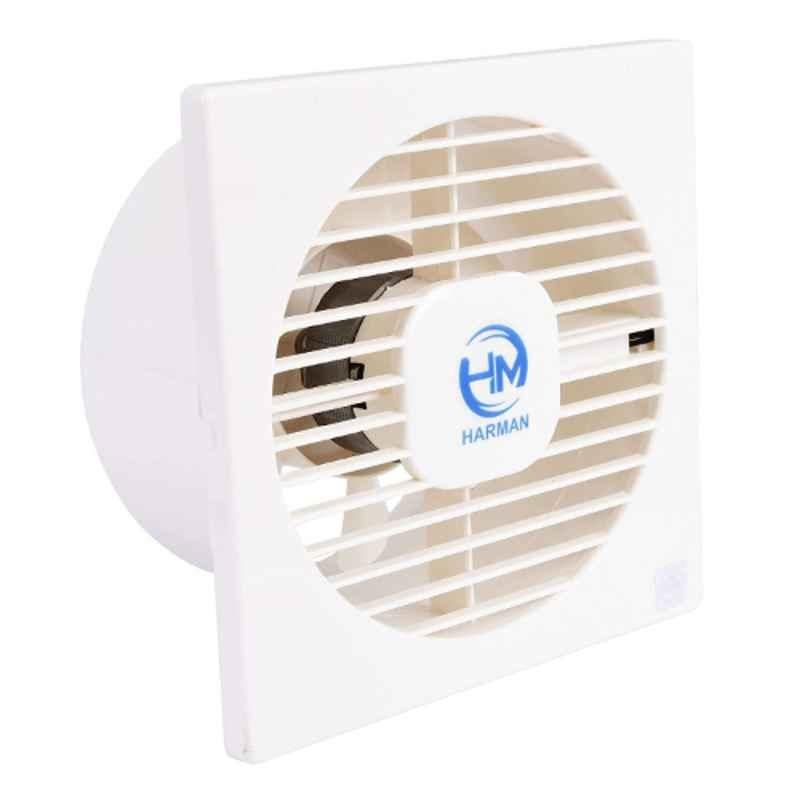 HM Euro 21W 2400rpm White Axial Exhaust Fan, Sweep: 150 mm (Pack of 2)