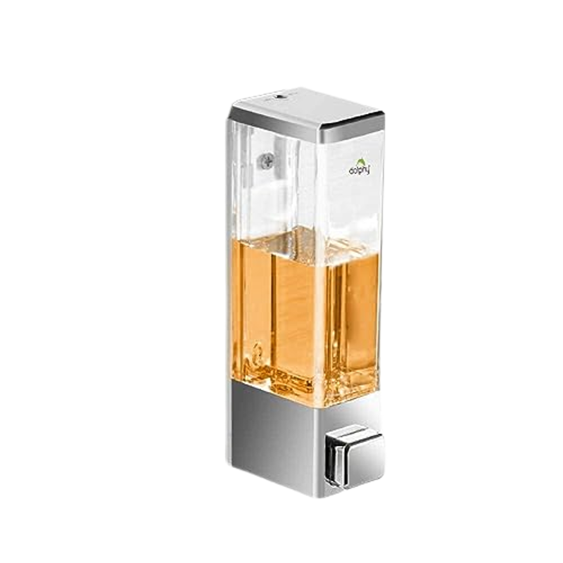 Dolphy 300ml ABS Silver Wall Mounted Liquid Soap Dispenser, DSDR0144
