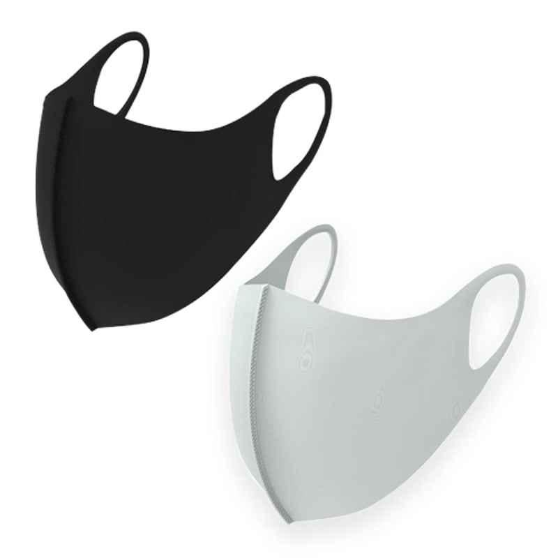 Arcatron 4 Pcs 4 Layer Polyester Ultra Comfortable Washable & Reusable Face Mask Set, MK-AS-M-GYBK2, Size: xxlarge