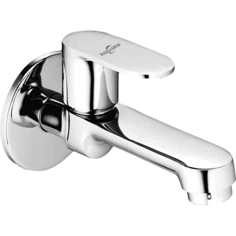 Neelkund Opal Brass Silver Chrome Finish Long Body Bib Tap