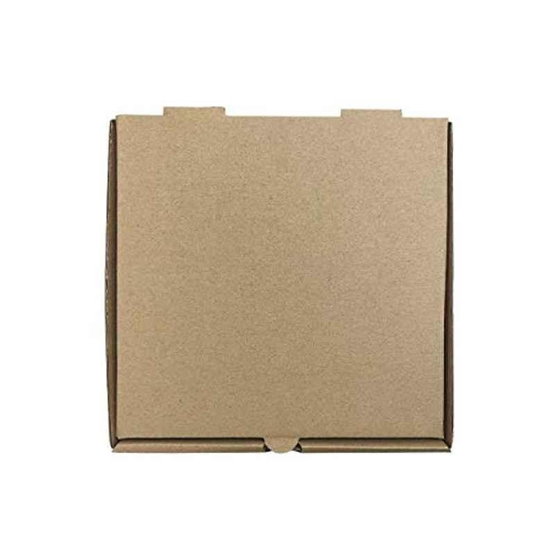 MM WILL CARE 7.3x7.3x1.6 inch Brown Cardboard Pizza Box, (Pack of 100)