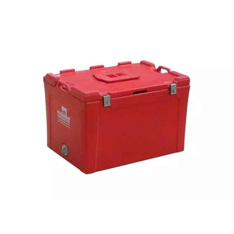 Nilkamal 70 Litre Food Grade Polyethylene Red Ice Box with Vending Lid & Tap, RIC70LTRWTVL