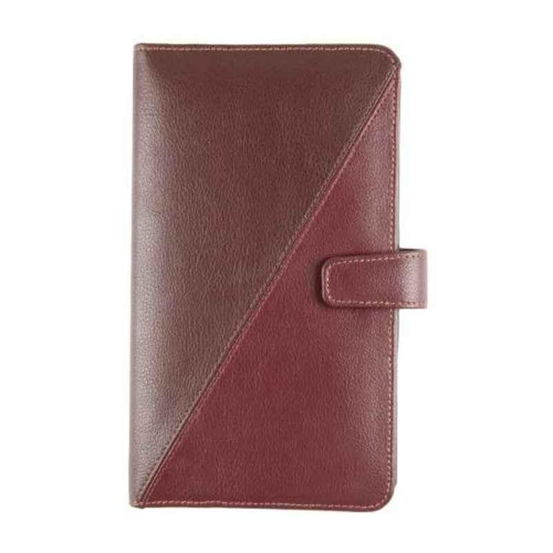 Elan 20.5x12x2cm 5 Slots Non-Leather Brown Insta Notebook, EFIN-372-BR