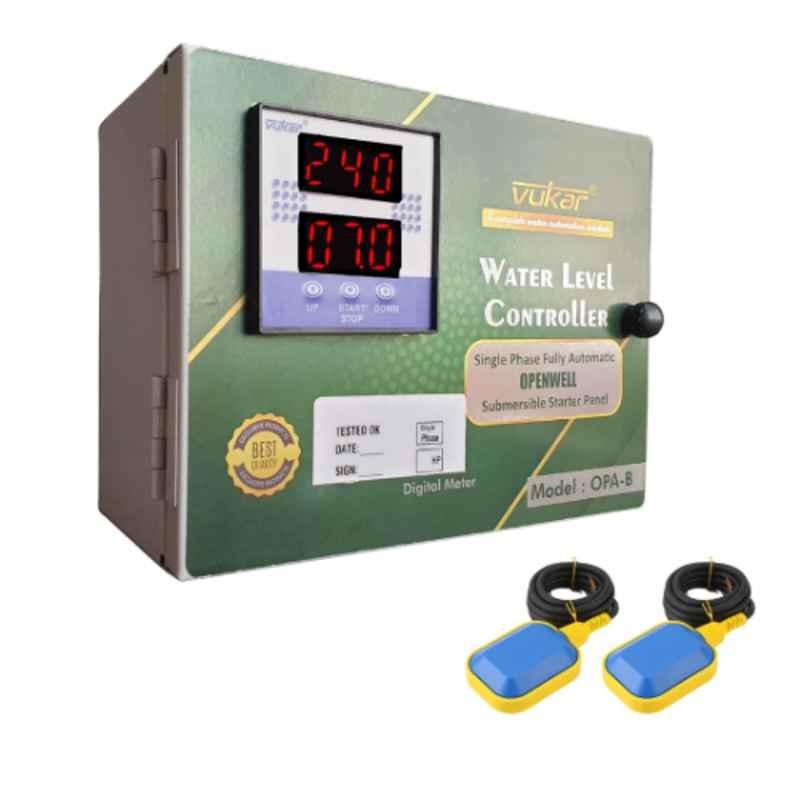 Vukar OPA-B 1HP Single Phase Digital Openwell Submersible Motor Starter Panel with Dry Run & Overload Protection, OPA-B2