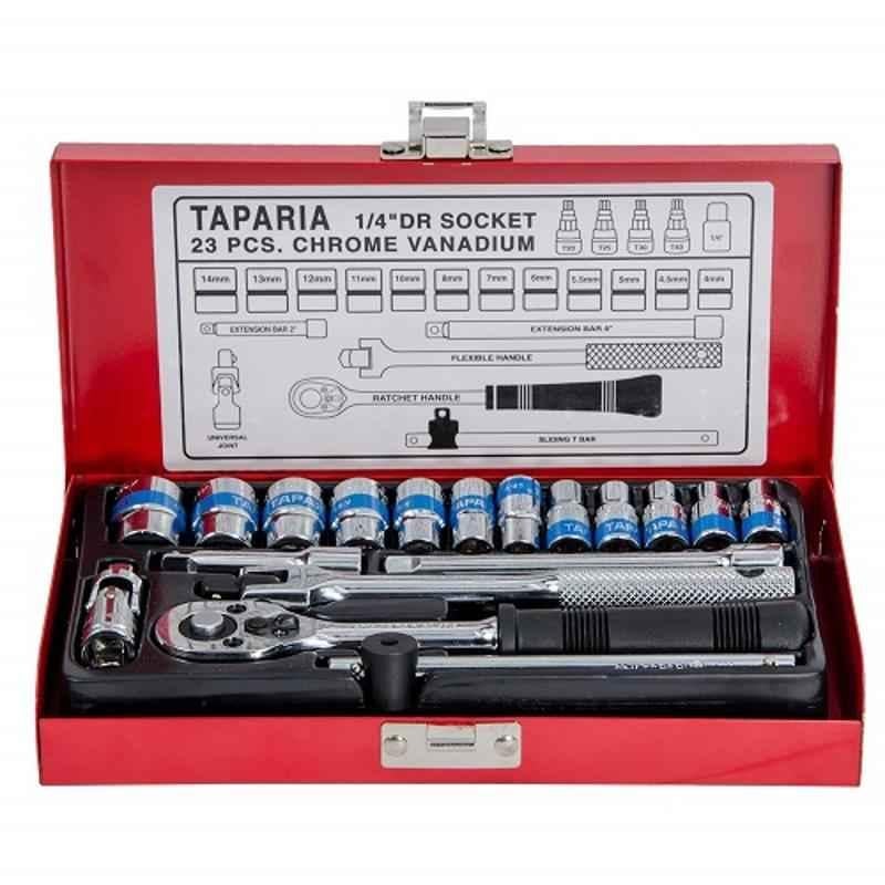 Taparia S1/4H 23 Pcs 1/4 inch Square Drive Socket Set
