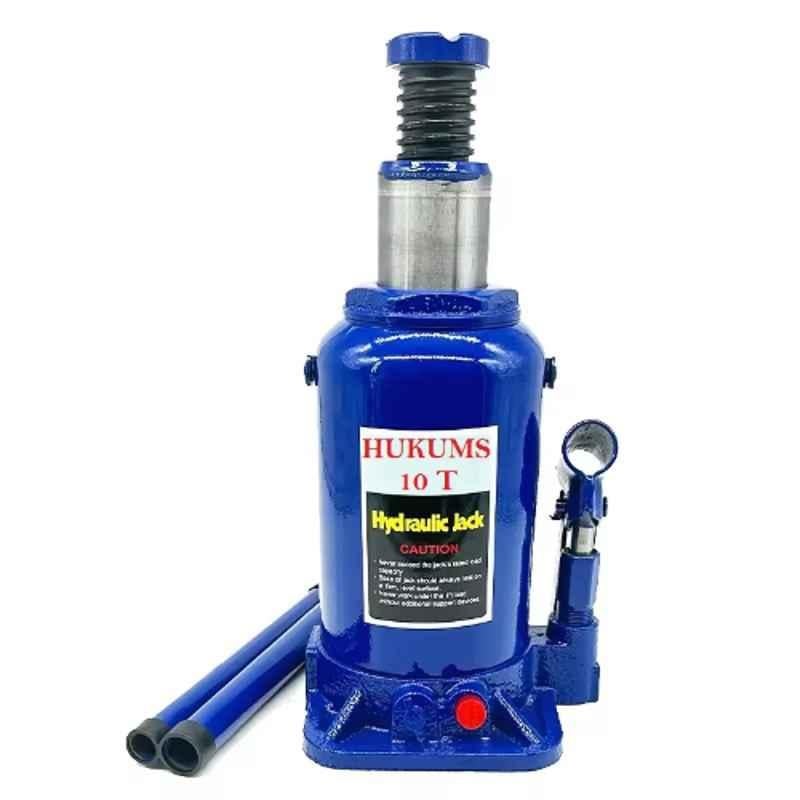 Hukums 10Ton 390mm Mild Steel Hydraulic Bottle Jack with Oil Seal kit, HIJ10
