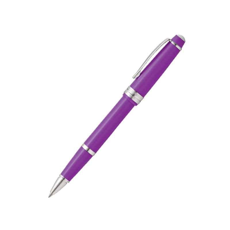 Cross Bailey Black Ink Purple Resin Polished Roller Ball Pen with 1 Pc Black xxlarge Tip Set, AT0745-8