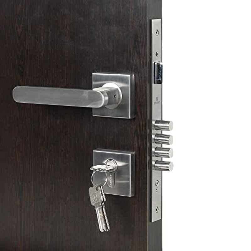 Handle Waala Rose LB304-R-BSK Stainless Steel Silver Both Side Key Mortise Door Lock Set