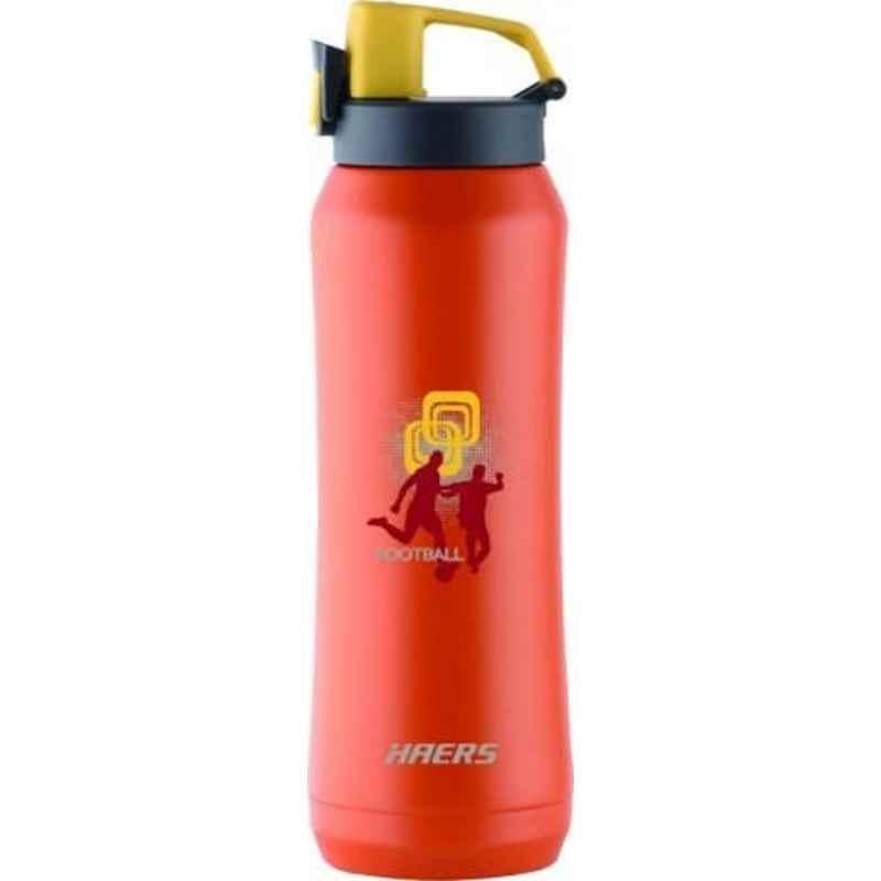 Haers 750ml Stainless Steel Orange Vacuum Sports Bottle, HD-750-30-ORG (Pack of 5)