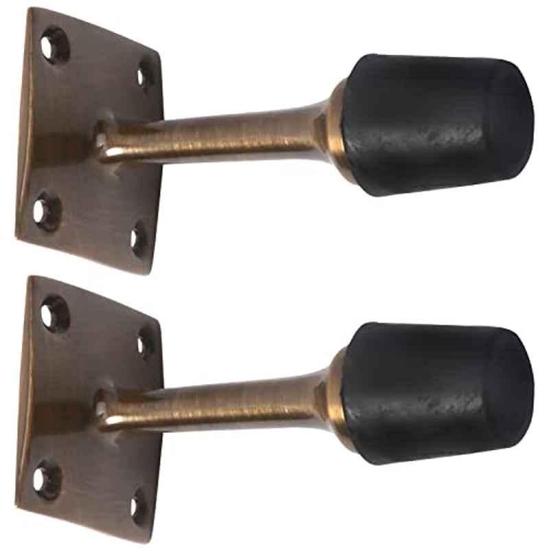 Screwtight 3 inch Zinc Finish Skirting Mount Door Stopper, â€ŽZ230101 (Pack of 2)