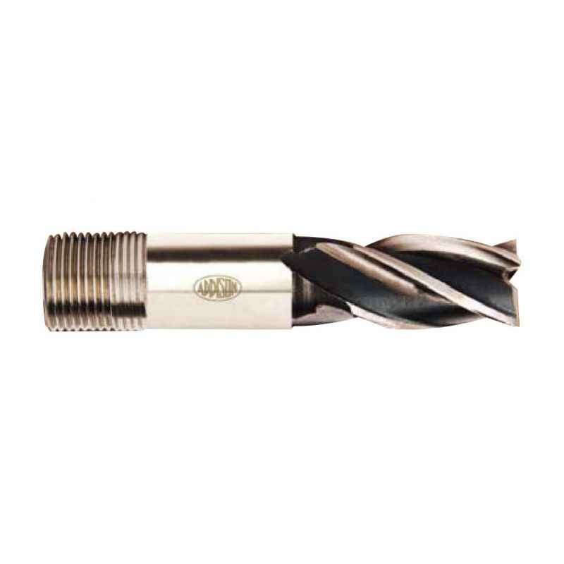 Addison Long Series 1.5/8 inch HSS M2 Screwed Shank End Mill with Right Hand Helical Flute & RH Cutting