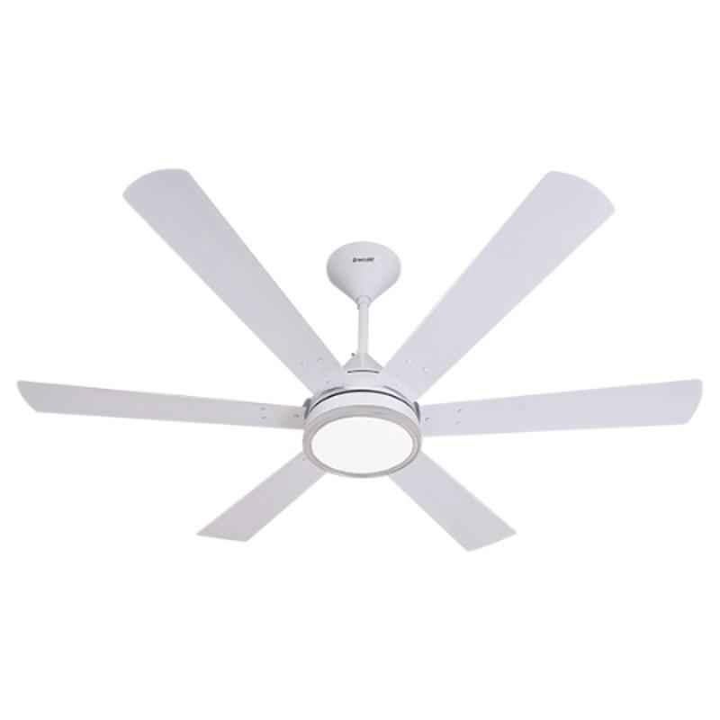 Breezalit Alina 80W Pearl White Designer Ceiling Fan with Remote, BZ005, Sweep: 1200 mm