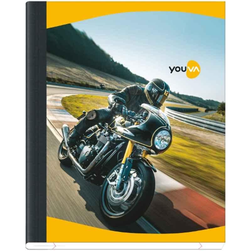 Navneet Youva Regular Size 76 Pages Assorted Colour Tight Bind Unruled Notebook, 23140 (Pack of 12)