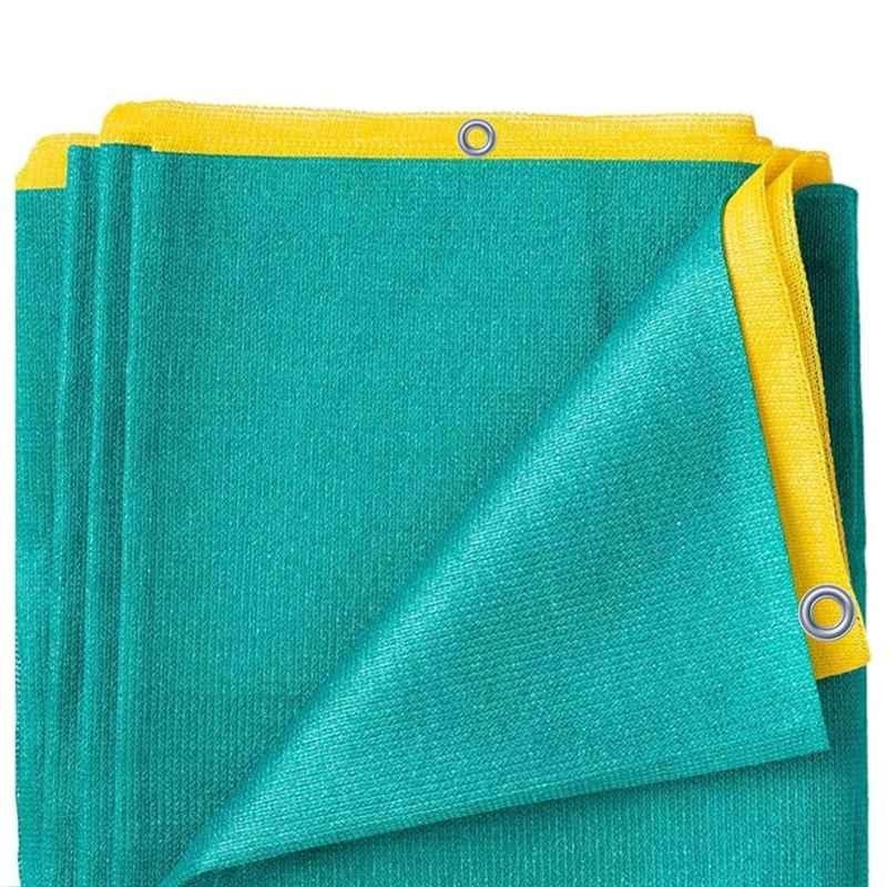 Singhal HDPE Green & Yellow Stabilized Agro House Shade Net with Attached Eyelets, Size: 3x20 m