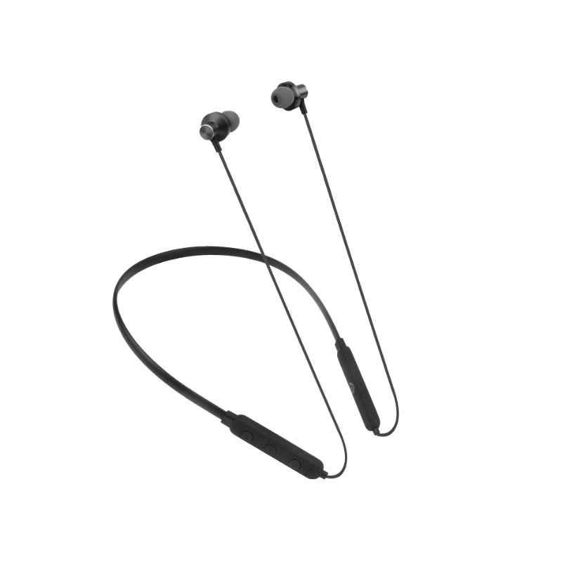 Hitage Perfect Black Bluetooth Neckband Earphone with 20hr Play Time, NBT-2686+