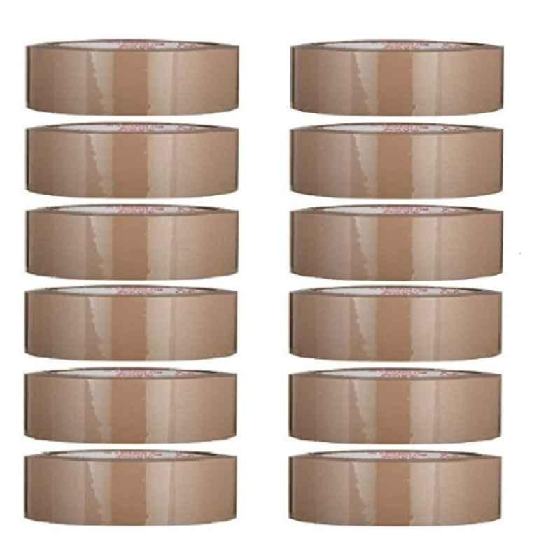 Veeshna Polypack 50m 2 inch Brown Packaging Tape, BRNTP2-12 (Pack of 12)