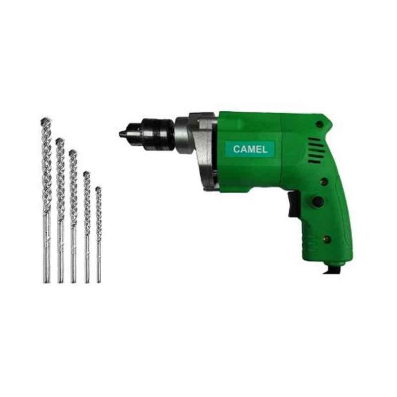 Camel 10mm 350W Drill Machine with 5Pcs Masnory Bit Set, CD10
