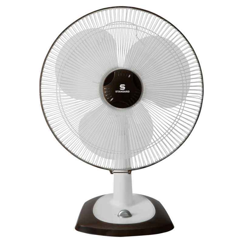 Standard 3 Blades Alfa Table 400mm Pearl Brown Portable Fan