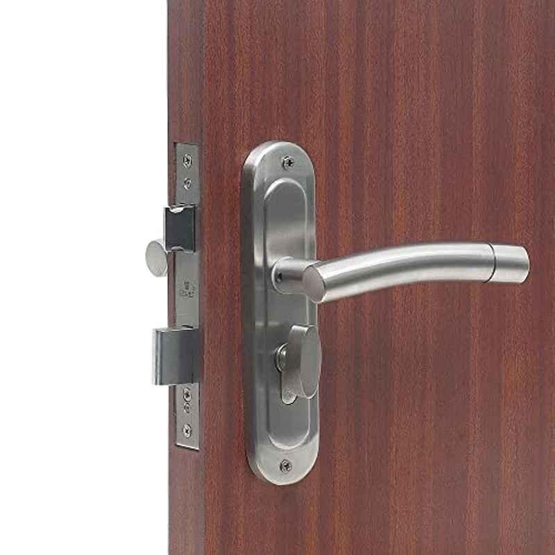 Voltizi â€ŽStainless Steel 304 Matt Satin Finish Heavy Duty Round Plate Mortise Door Lock, MG1101