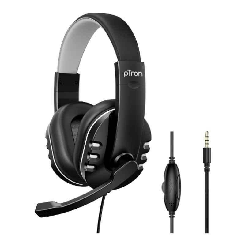 Ptron Soundster Arcade Black & Grey Wireless Headphones