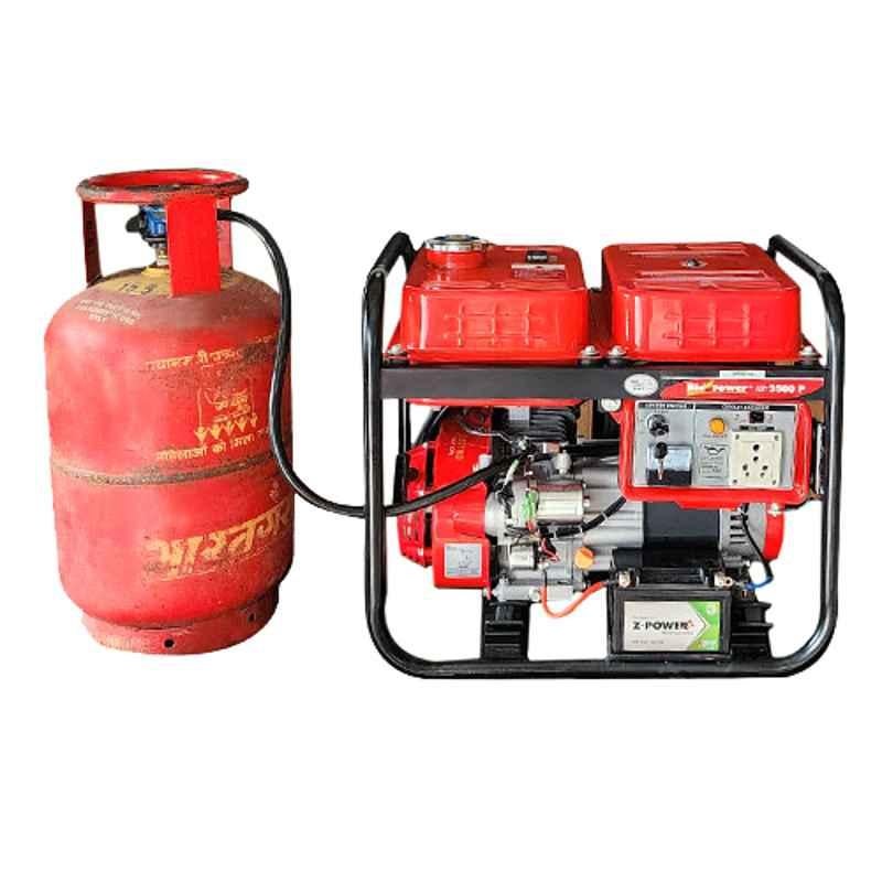 Himalayan Power HP-3500E-LPG 3 kVA Portable Run Recoil & Self Start Petrol Generator