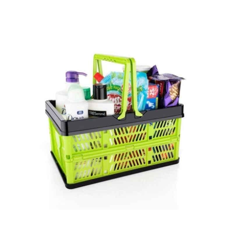 DeoDap Plastic Folding Shopping Portable Storage Basket, 2303